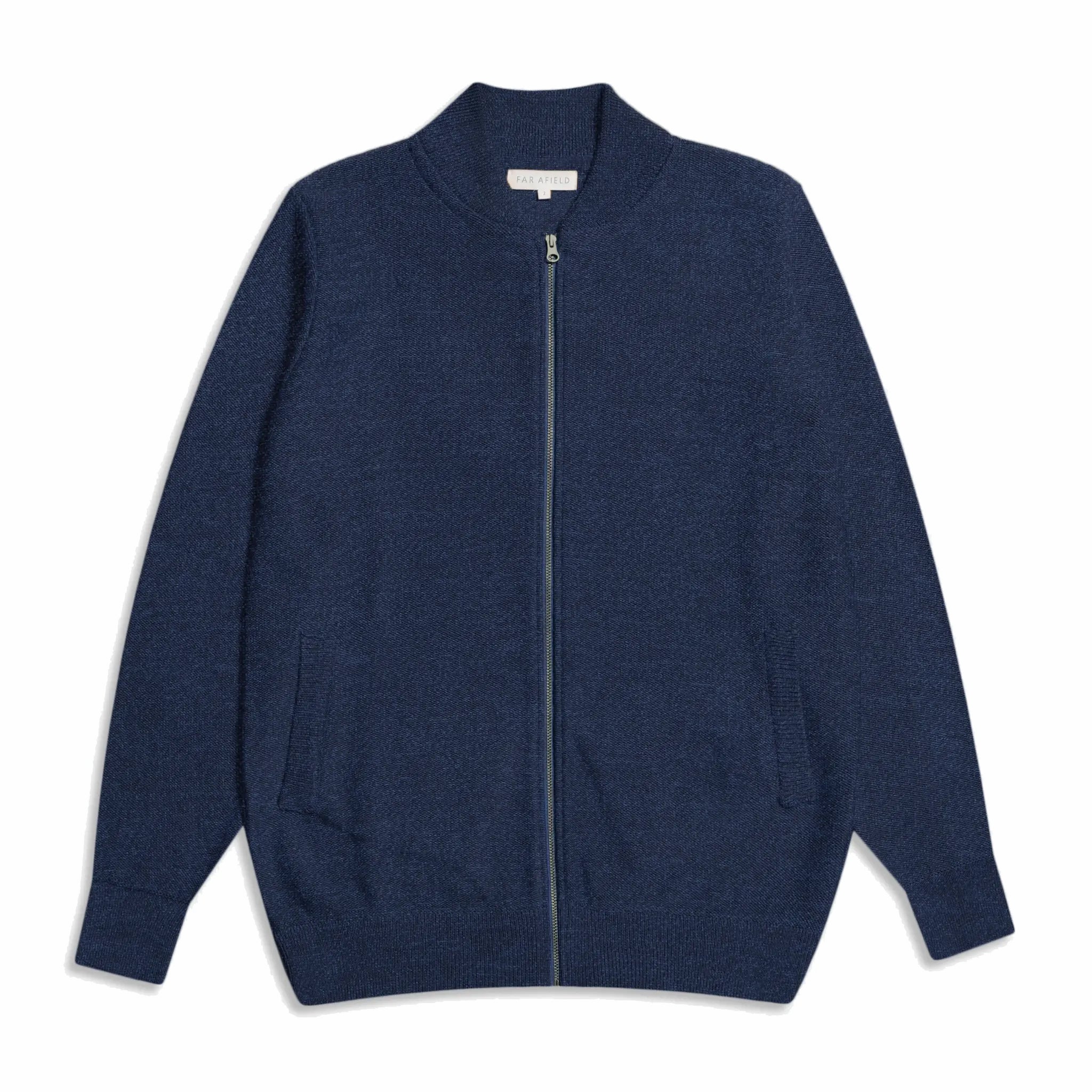 Navy 2025 zipped cardigan