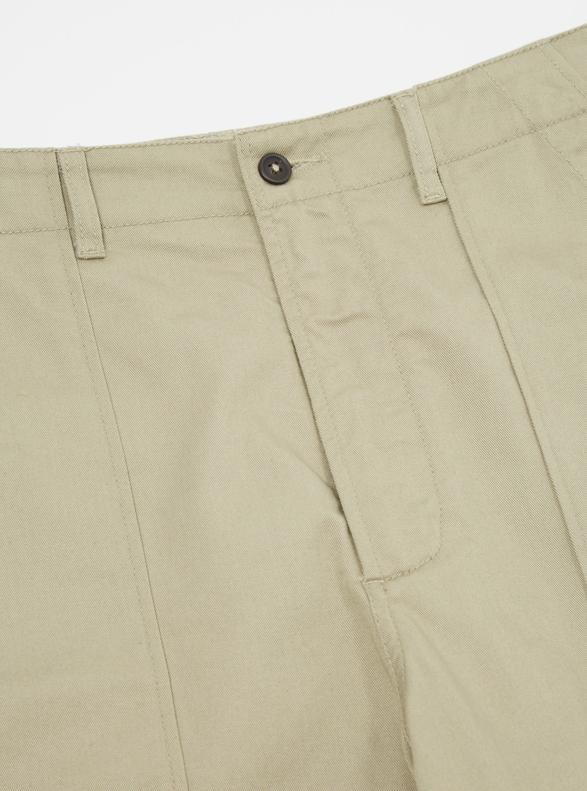 Twill Fatigue Pant STONE
• Product Code: REF 00132.
• Straight fit.
• Zip fly.
• Buckle waist adjusters.
• Two front patch pockets.
• Two rear buttoned flap patch pockets.
• Fabric Content: 100% Cotton, 100% Cotton Trim.
• Washcare: Wash at 30 degrees. Do not bleach. Do not tumble dry. Warm iron. Do not dry clean. Wash like colours together.  UNIVERSAL WORKS