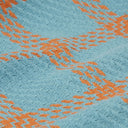 WAX LONDON Whiting Overshirt - Grid TEAL/ORANGE