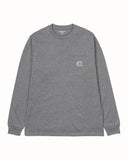 CARHARTT WIP L/S Pocket T-Shirt DARK GREY HEATHER
The Long Sleeve Pocket T-Shirt is constructed from cotton jersey. It features a single chest pocket, adorned with a woven Carhartt WIP label.


100% Cotton Single Jersey, 190 g/sqm
regular fit
chest pocket
square label

