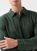 SUNSPEL Long Sleeve Riviera Polo Shirt DARK GREEN