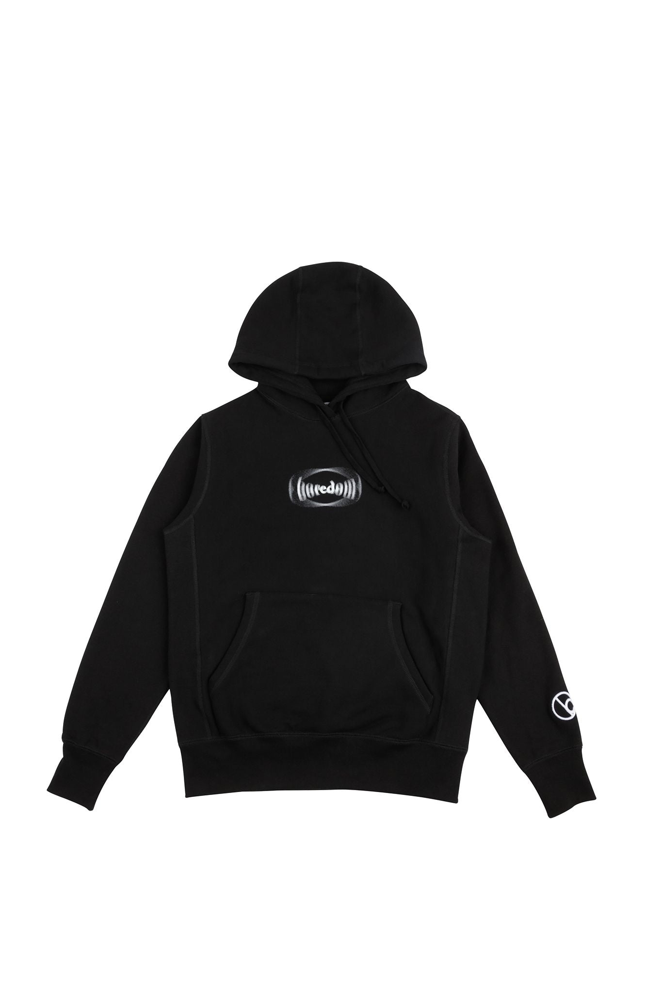Frequency Hoodie BLACK

screen print to front
puff embroidery to left sleeve 
made in Canada
400gsm cotton fleece
100% Cotton 
 BOREDOM