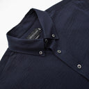 OUTCLASS L/S Navy Seersucker NAVY
This shirt is made using a breathable, Portuguese cotton seersucker fabric. The shirt is constructed with double-needle seams, a standard breast pocket, button-down collar and is finished with grey mother of pearl buttons.
100% CottonMade in Canada