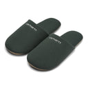 CARHARTT WIP SCRIPT EMBROIDERY SLIDES HEMLOCK GREEN