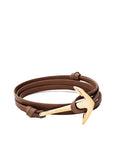 Anchor on Leather Gold Plated BROWN
The Anchor on Leather Bracelet features our signature genuine Italian cowhide leather and is secured with a polished gold anchor. This adjustable unisex bracelet is perfect for those that never stop exploring. MIANSAI