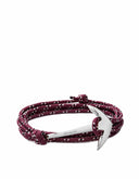 MIANSAI Anchor on Rope - Bordeaux SILVER / BORDEAUX
 This classic bracelet anchors through every season of style with class. An adjustable bracelet with the iconic Miansai stainless steel or sterling silver anchor and maritime grade nylon rope, it's the perfect touch for your signature look